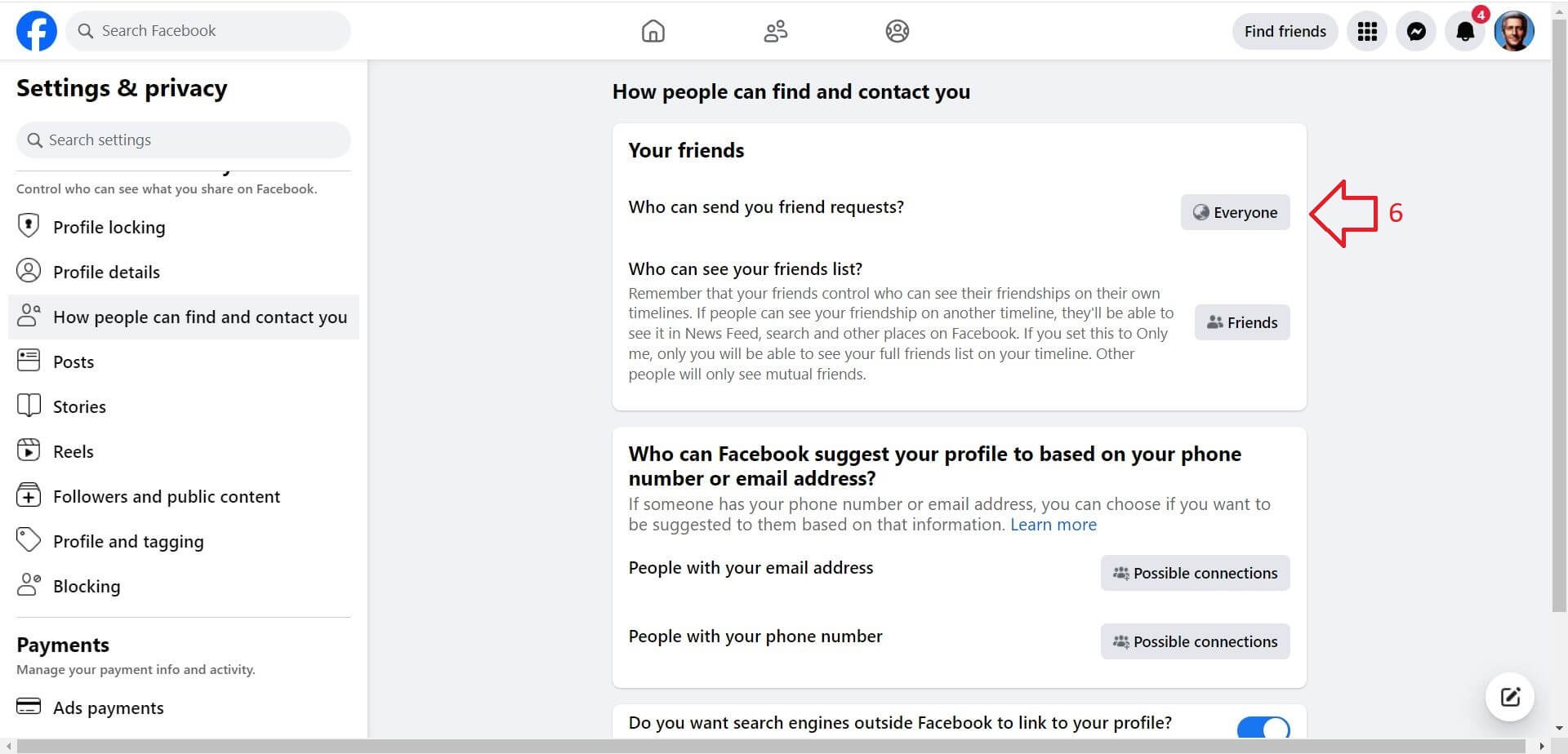 Facebook Privacy Options