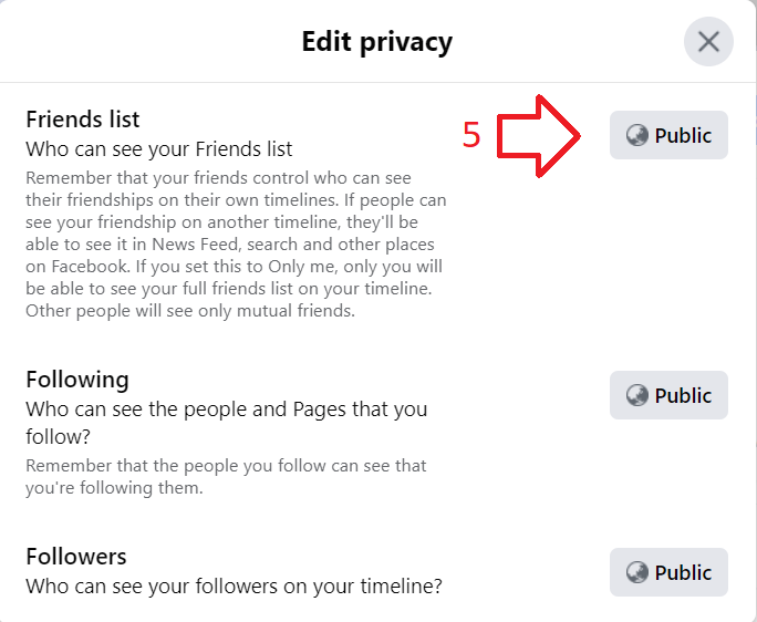 Facebook Privacy Options