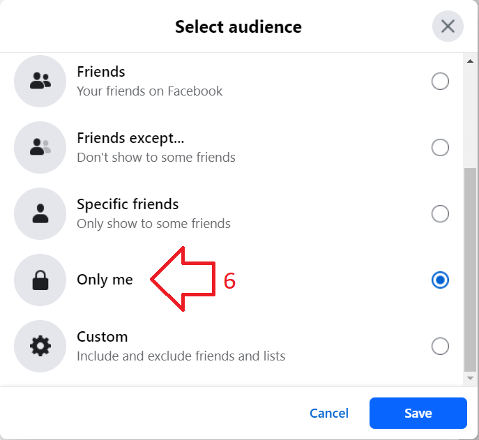 Facebook Privacy Options